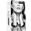 OUCH Black and White - Beginner's Furry Hand Cuffs - With Quick-Release Button