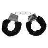 Ouch Black and White - Pleasure Furry Wrist Cuffs - With Quick-Release Button