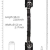 OUCH Black and White - Bonded Leather Hand Cuffs With Handle - With Adjustable Straps
