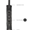 Ouch Black and White - Plush Bonded Leather Ankle Cuffs - With Adjustable Straps