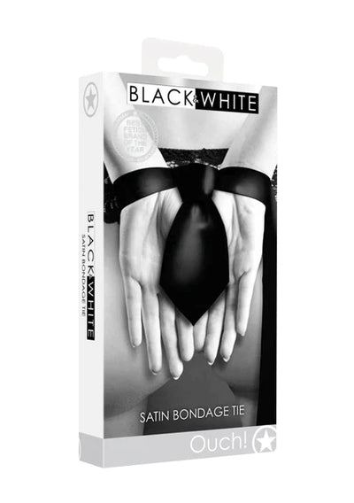 Ouch Black and White - Satin Bondage Tie