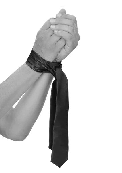 Ouch Black and White - Satin Bondage Tie