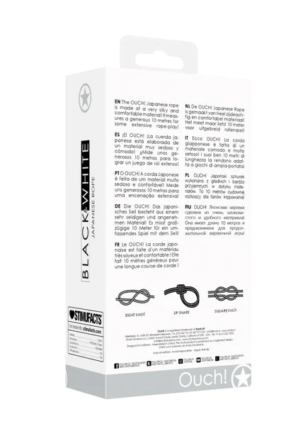 Ouch Black and White - Japanese Rope 10 meters