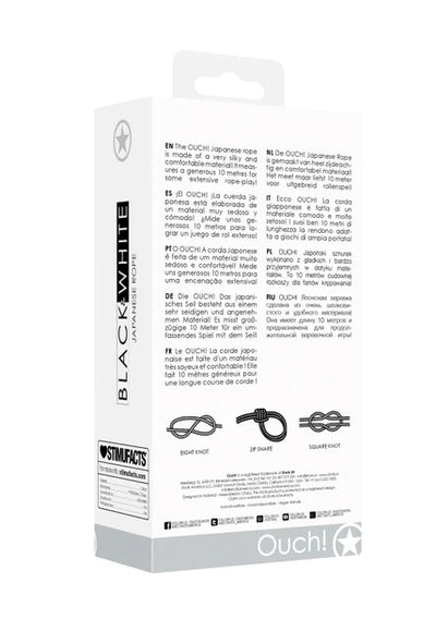 Ouch Black and White - Japanese Rope 10 meters