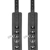 OUCH Black and White - Bonded Leather Hogtie With Hand and Ankle Cuffs