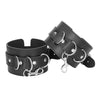 OUCH Black and White - Bonded Leather Hogtie With Hand and Ankle Cuffs