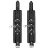 OUCH Black and White - Bonded Leather Collar With Wrist Cuffs