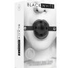 OUCH Black and White - Breathable Ball Gag with Bonded Leather Straps
