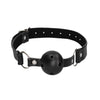 OUCH Black and White - Breathable Ball Gag with Bonded Leather Straps