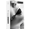 Ouch Black and White - Silicone Ball Gag - with Adjustable Bonded Leather Straps