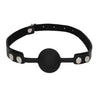 Ouch Black and White - Silicone Ball Gag - with Adjustable Bonded Leather Straps