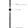 Ouch Black and White - Silicone Ball Gag - with Adjustable Bonded Leather Straps