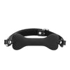 Ouch Black and White - Silicone Bone Gag - With Adjustable Bonded Leather Straps