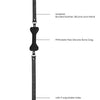 Ouch Black and White - Silicone Bone Gag - With Adjustable Bonded Leather Straps