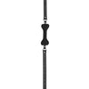 Ouch Black and White - Silicone Bone Gag - With Adjustable Bonded Leather Straps