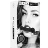 Ouch Black and White - Silicone Bit Gag - With Adjustable Bonded Leather Straps