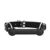 Ouch Black and White - Silicone Bit Gag - With Adjustable Bonded Leather Straps