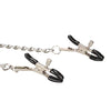 OUCH Black and White - Breathable Ball Gag With Nipple Clamps