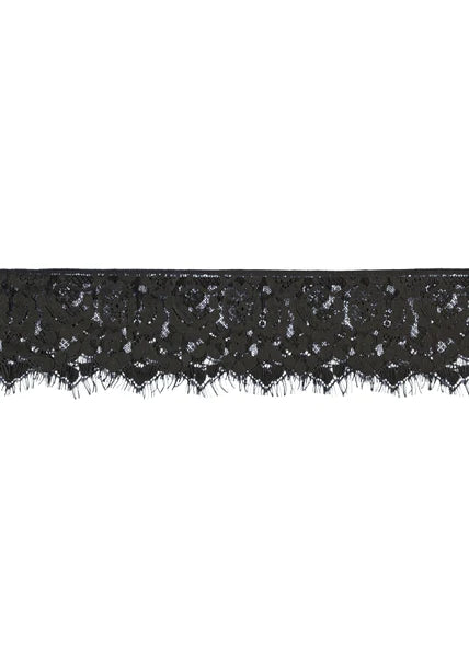Ouch Black and White - Lace Mask - With Elastic Straps