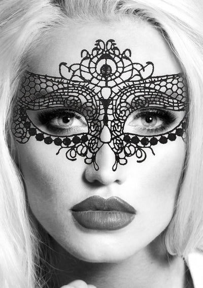 Ouch Black and White - Lace Eye-Mask - Queen