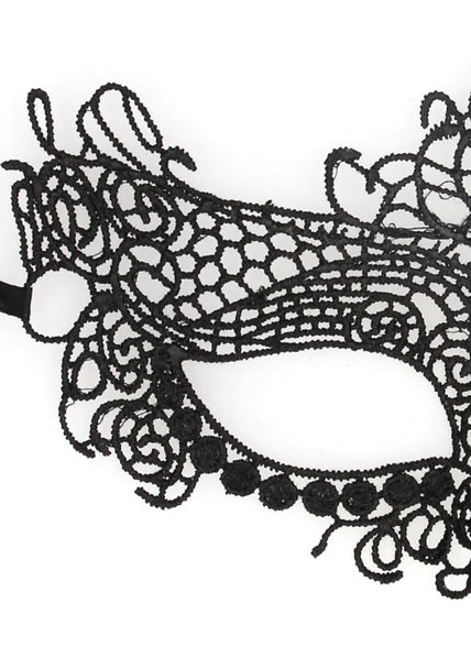 Ouch Black and White - Lace Eye-Mask - Queen