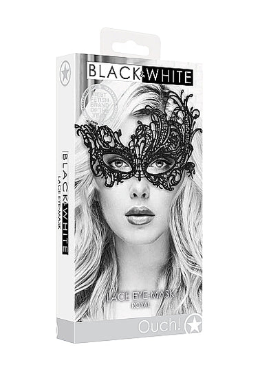 Ouch Black and White - Lace Eye-Mask - Royal