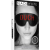 OUCH Black and White - Bonded Leather Eye-Mask "Ouch" - With Elastic Straps
