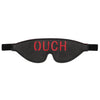 OUCH Black and White - Bonded Leather Eye-Mask "Ouch" - With Elastic Straps