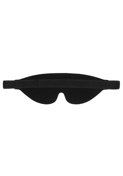 OUCH Black and White - Bonded Leather Eye-Mask "Ouch" - With Elastic Straps