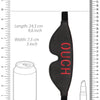 OUCH Black and White - Bonded Leather Eye-Mask "Ouch" - With Elastic Straps