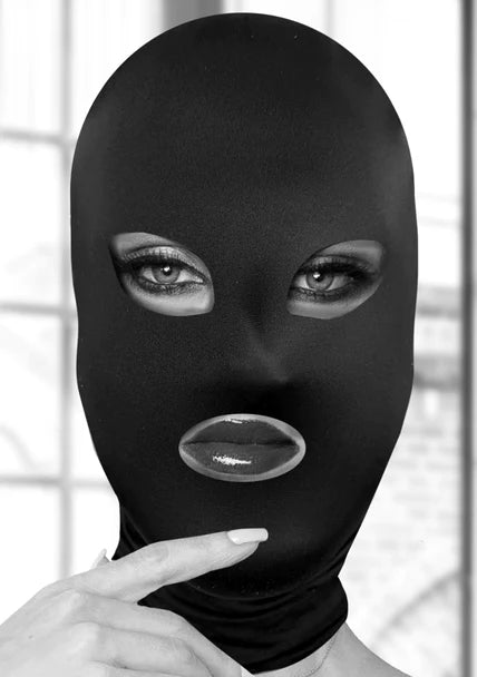 Ouch Black and White - Subversion Mask - With Open Mouth And Eye