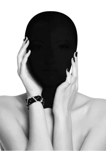 Ouch Black and White - Subjugation Mask - Allows Just A Hint Of Light