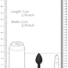Ouch Black and White - Silicone Butt Plug with Removable Jewel