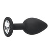 Ouch Black and White - Silicone Butt Plug with Removable Jewel