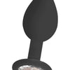 Ouch Black and White - Silicone Butt Plug with Removable Jewel