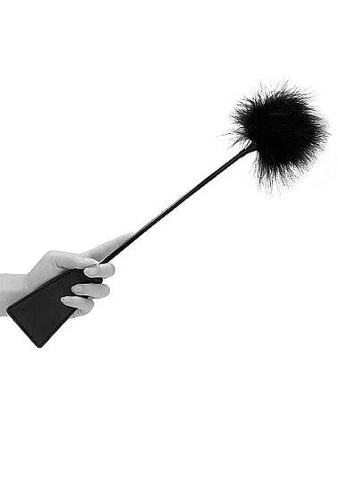 OUCH Black and White - Crop with Feather Tickler