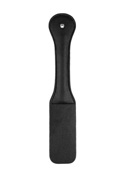 OUCH Black and White - Bonded Leather Paddle "Ouch"