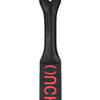 OUCH Black and White - Bonded Leather Paddle "Ouch"