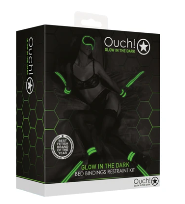 OUCH Glow in the Dark - Bed Bindings Restraint Kit