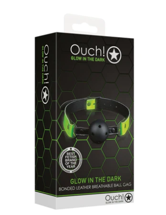 OUCH Glow in the Dark - Breathable Ball Gag