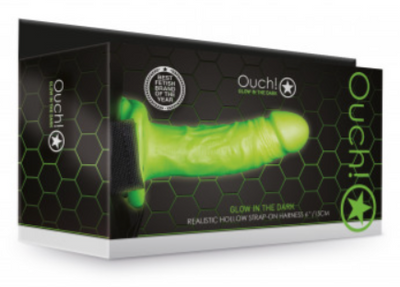 Ouch Glow in the Dark - Realistic 7'' Strap-on Harness
