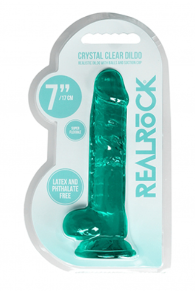 Real rock 7" / 17 cm Realistic Dildo with Balls