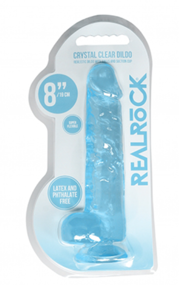 Rea lrock 8" / 19 cm Realistic Dildo with Balls