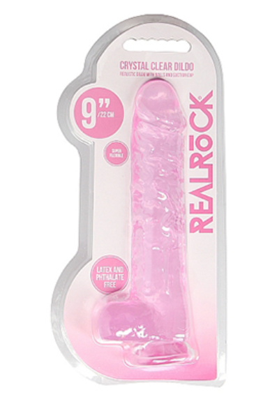 Real rock 9 Inch / 23 cm Realistic Dildo With Balls - Pink