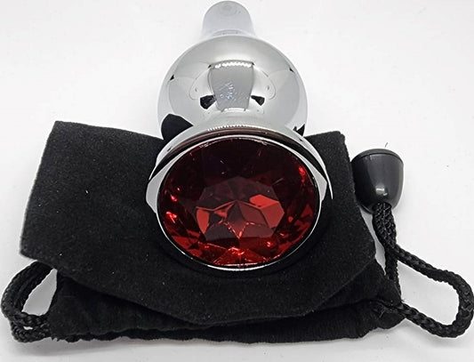 steel butt plug small d red
