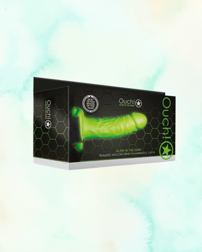 Ouch Glow in the Dark - Realistic 7'' Strap-on Harness