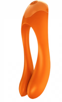 Satisfyer Candy Cane Finger Vibrator - Orange