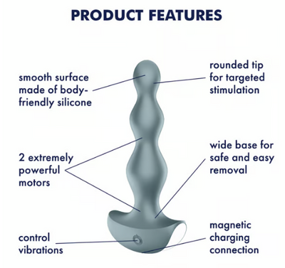 Satisfyer Lolli Plug 2 plug Vibrator - Grey