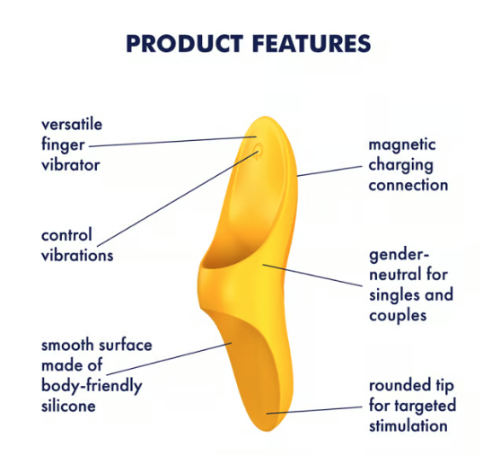 Satisfyer Teaser Dark Yellow Finger Vibrator