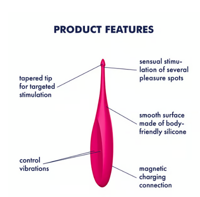 Satisfyer Twirling Joy Tip Vibrator - Fuchsia